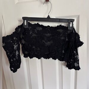 Pack of two lace festival off the shoulder tops